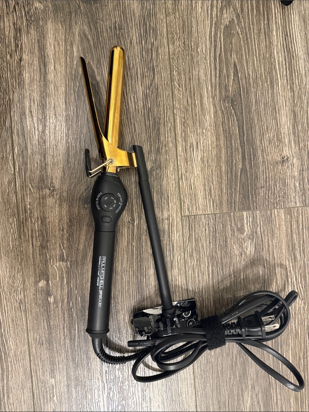 Paul Mitchell Gold-Plated Curling Iron with Black Handle